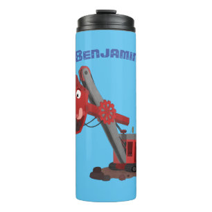 Garrafa Térmica Ilustração de desenho animado de tiragem de pás