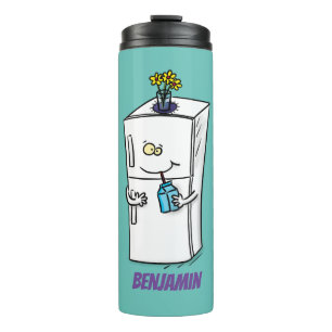 Garrafa Térmica Ilustração de desenho animado engraçado de geladei