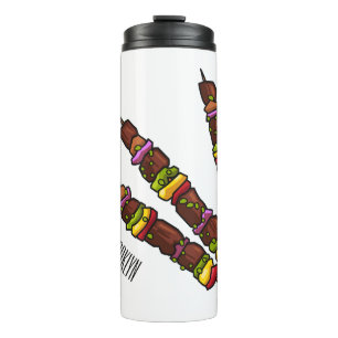 Garrafa Térmica Ilustração de desenho do Kebab ou kabob