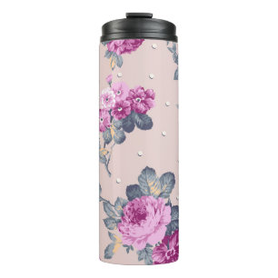Garrafa Térmica ilustração de design de flores bonitas, arte, patê