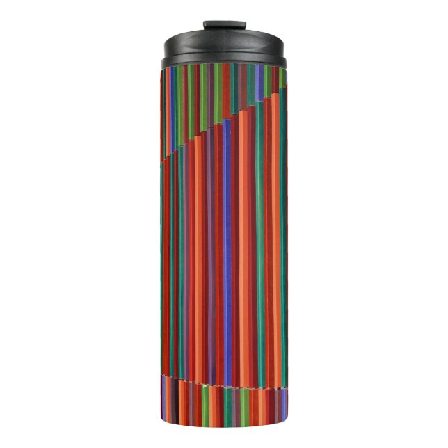 Garrafa Térmica Ilustração distribuída multicolorida (Frente)
