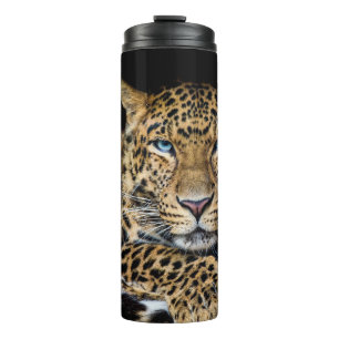 Garrafa Térmica Ilustração do Jardim Zoológico Leopardo do Norte d
