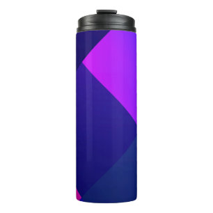 Garrafa Térmica Ilustração em branco e roxo