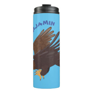 Garrafa Térmica ilustração engraçada da águia-ouro