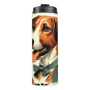Garrafa Térmica Ilustração Inglesa Vintage Foxhound