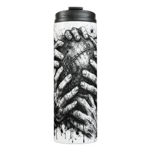 Garrafa Térmica Ilustração Orkney Dark Art Ink – Mãos que Agarram