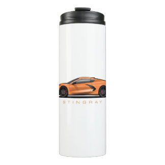 Garrafa Térmica Ilustração preta do Chevy Corvette C8