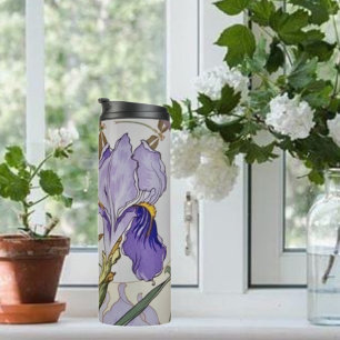Garrafa Térmica Ilustração Vintage Iris