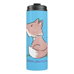 Garrafa Térmica Imagem de desenho animado de raposas de bebês