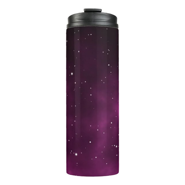 Garrafa Térmica Imagem de paisagem com design gráfico astronômico  (Frente)