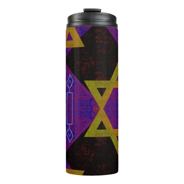 Garrafa Térmica Imagem temática de Hanukkah da SlipperyJoe's amare (Frente)