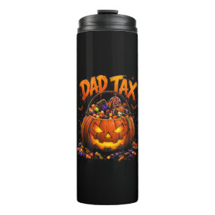 Garrafa Térmica Imposto Pai Engraçado Halloween Abóbora