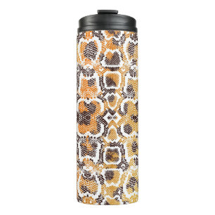 Garrafa Térmica Impressão animal, fundo de textura leopardo, cobr