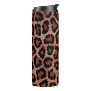 Garrafa Térmica Impressão de Animais Pretos-Leopardo Vermelho-Cast