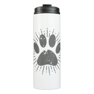 Garrafa Térmica Impressão de Canas de Cachorro de Feixe-Sol Distan