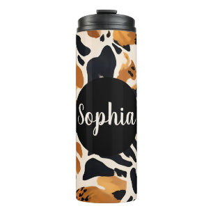 Garrafa Térmica Impressão de Girafa Personalizável