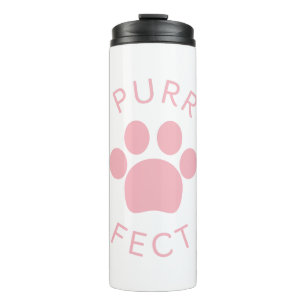 Garrafa Térmica Impressão de pata rosa perfeita para gatos