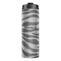 Impressão de Zebra Preto e Branco Glamourosa e Chi