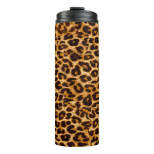 Garrafa Térmica Impressão leopardo, impressão de guepardas, rosa