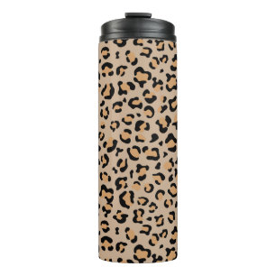 Garrafa Térmica Impressão Leopardo, Manchas Leopardo, Leopardo Cas