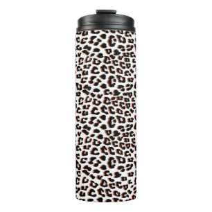 Garrafa Térmica Impressão Preta Castanho e Leopardo Branco