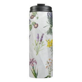 Garrafa Térmica Impressão Vintage Botanical Garden, Nostalgia Gard