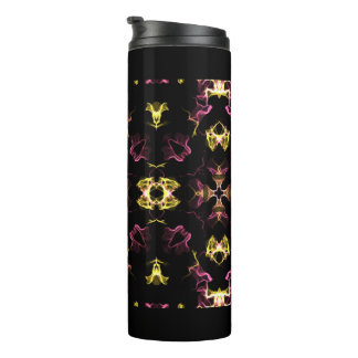 Garrafa Térmica Incrível, Rosa e Amarelo Mandala