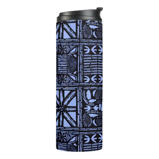 Garrafa Térmica Indigo Batik Quilt - Azul (Giro à esquerda)