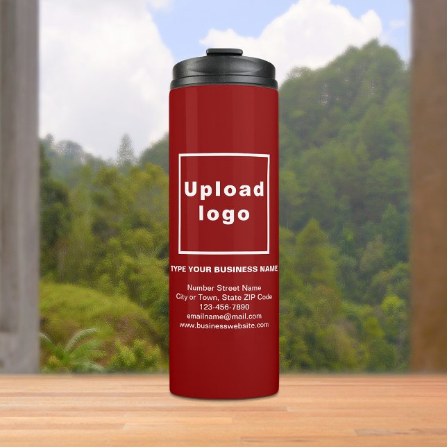 Garrafa Térmica Informações de negócios Tumbler térmico vermelho (Build brand name awareness. Your business brand on red thermal tumbler.)