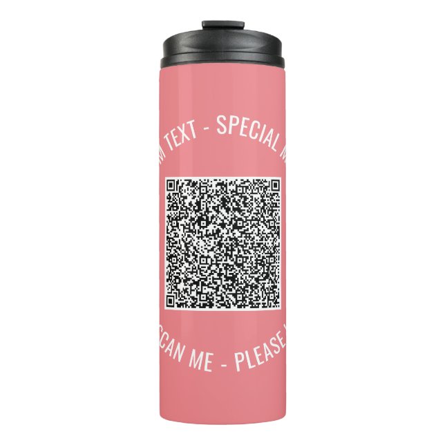 Garrafa Térmica  Informações de Verificação de Código QR Cores de  (Frente)