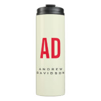 Iniciais Minimalistas Modernos Monograma Vermelho