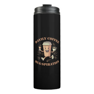Garrafa Térmica Inspiração Diária de Caneca de Café