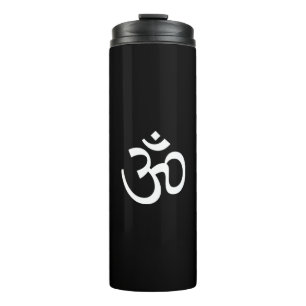 Garrafa Térmica Íoga, Ícone de Aum Om, Símbolo Hinduísmo, bran