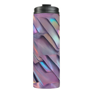Garrafa Térmica Iridescente futurista/abstrato holográfico