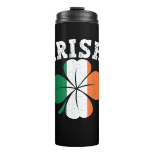Garrafa Térmica Irlanda Shamrock Irlanda Rua de bandeira Patrick D