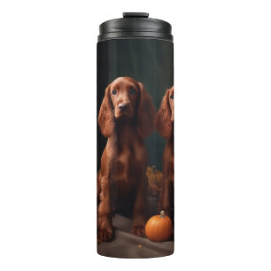 Garrafa Térmica Irlandês Red Setter Puppy Autumn Delight Pumpkin