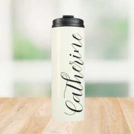 Garrafa Térmica Ivory Color Stylized Name Wedding Bridesmaid