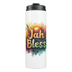 Garrafa Térmica Jah Bless Reggae Watercolor Portable Thermal Bottl