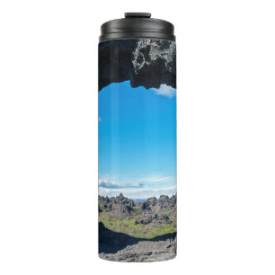 Garrafa Térmica Janela de lava em Dimmuborgir, região de Myvatn - 