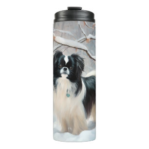 Garrafa Térmica Japanese Chin Deixe Nevar Natal