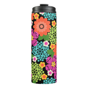 Garrafa Térmica Jardim Allana Havaiano Floral Gráfico - Brilhos
