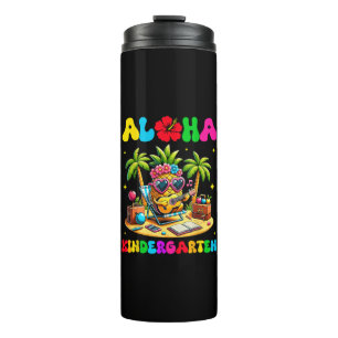 Garrafa Térmica Jardim de Infância Aloha Abacaxi Havaí Volta às Au