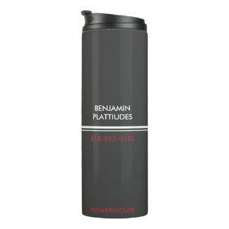 Garrafa Térmica JBHS VMA Preto com Logotipo Branco Personalizável
