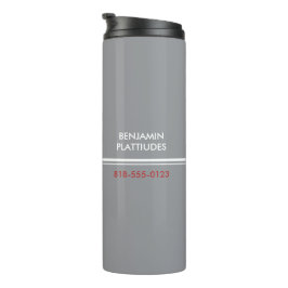 Garrafa Térmica JBHS VMA Preto com Logotipo Branco Personalizável