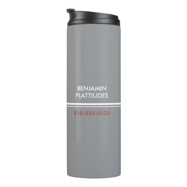 Garrafa Térmica JBHS VMA Preto com Logotipo Branco Personalizável (Rotação à direita)