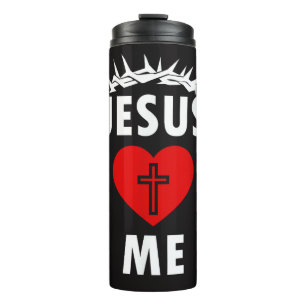 Garrafa Térmica Jesus Ama ME Cristão Religioso