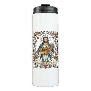 Garrafa Térmica Jesus Outono Colheita Fé Jesus Outono Colheita C
