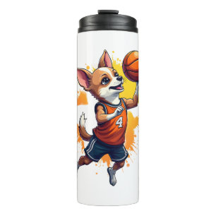 Garrafa Térmica Jogador Basquetebol Chihuahua Esporte Enterrad