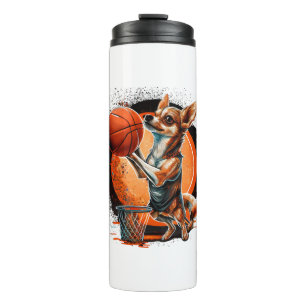 Garrafa Térmica Jogador de basquete Chihuahua Dunk Esportivo