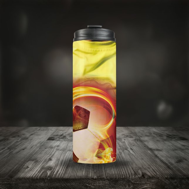 Garrafa Térmica Jogador de Foto e Bola de Fechamento (Criador carregado)